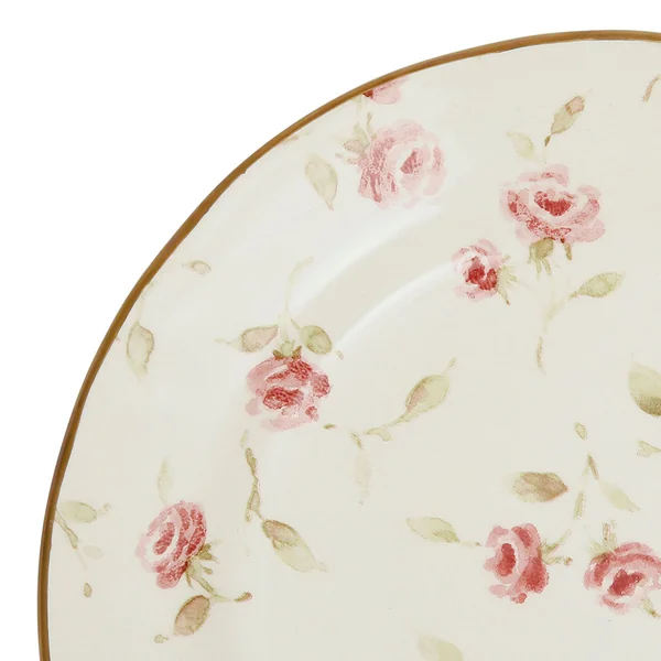 Assiette de dessert en faïence rose et doré d20cm - Rose