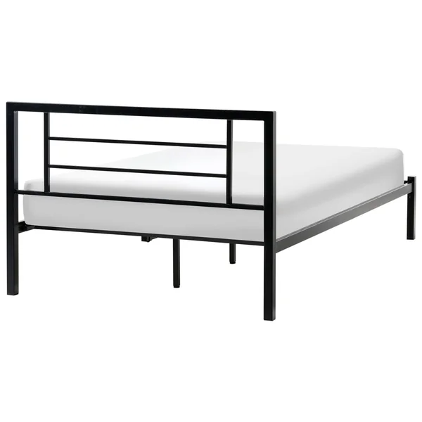 Bed Metal CUSSET 120 x 200 cm (EU Small Double) Black