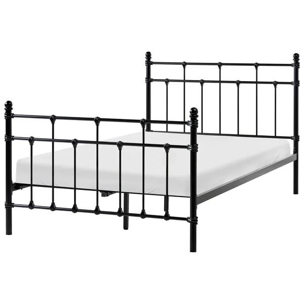 Bed Metal LYNX 120 x 200 cm (EU Small Double) Black