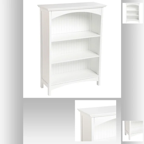 BIBLIOTHEQUE 3 ETAGES BLANC IVOIRE