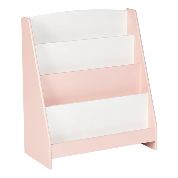 Bibliothèque 4 étagères LILOET 70 cm Rose pastel
