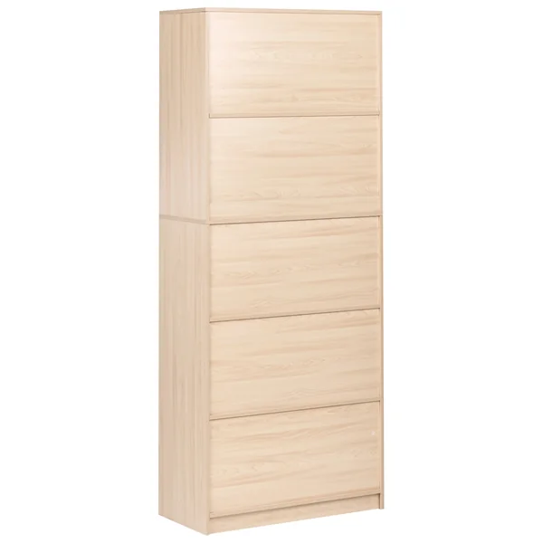Bibliothèque 5 étagères ZEHNA 197 cm Marron clair