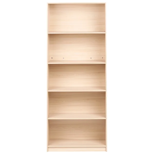 Bibliothèque 5 étagères ZEHNA 197 cm Marron clair