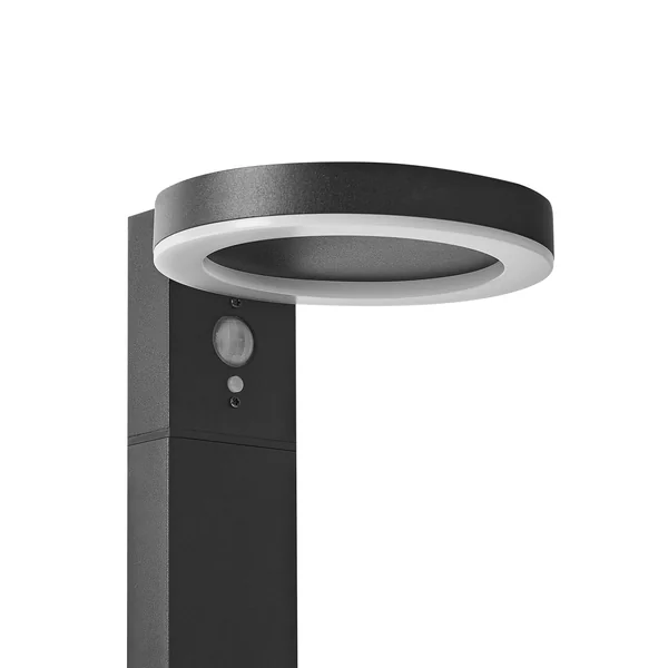 Borne solaire extérieure LED PARKERS Avec détecteur de mouvement Noir