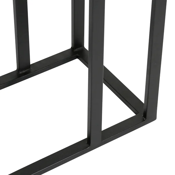 Bout de canape en aluminium et fer doré et noir - Felia