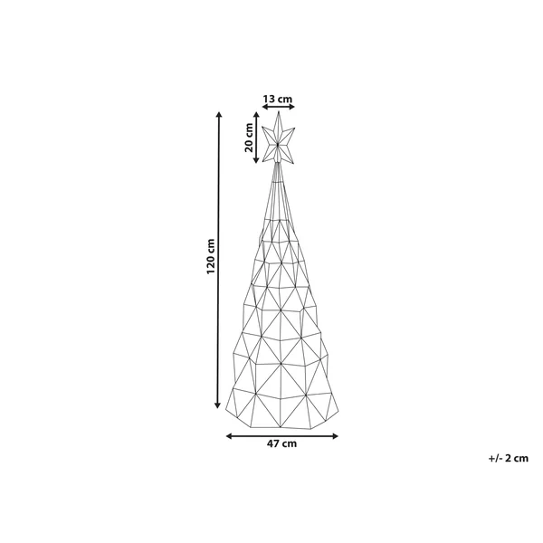 Buitendecoratie LED ICELAND Kerstboom 120 cm Meerkleurig