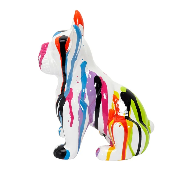 Bulldog en céramique multicolore h20cm