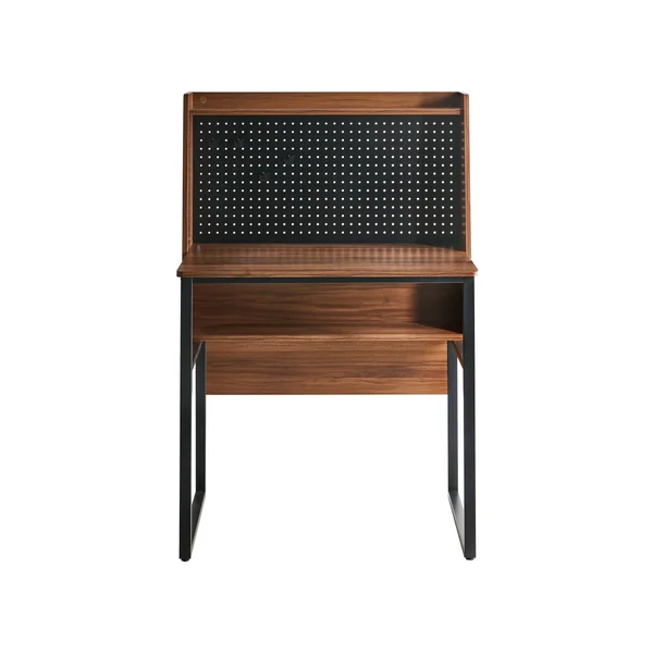 Bureau d'appoint avec panneau perforé BUXTON Marron foncé 84 cm 48 cm