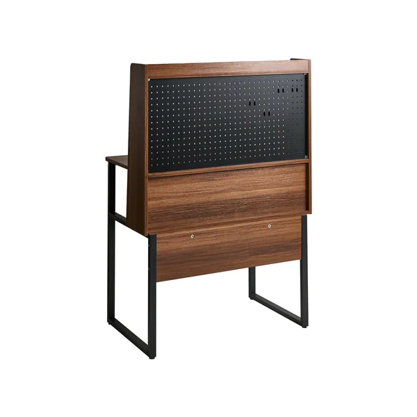 Bureau d'appoint avec panneau perforé BUXTON Marron foncé 84 cm 48 cm
