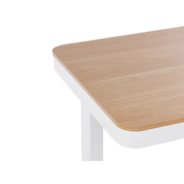 Bureau réglable en hauteur électriquement KENLY Marron/blanc 120 cm 60 cm avec port USB