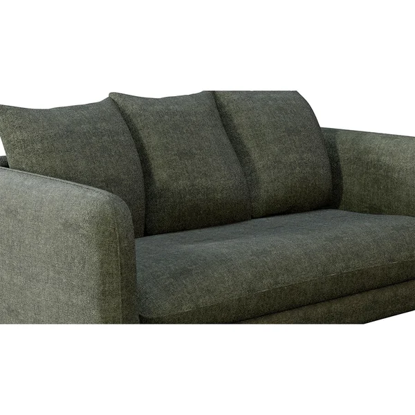 Canapé convertible Bultex 2 places Basile - Tissu Chenille - Perfect Harmony Kaki