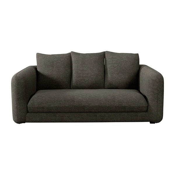 Canapé convertible bultex 2 places Basile - Tissu Velouté Epais - Storm Gris