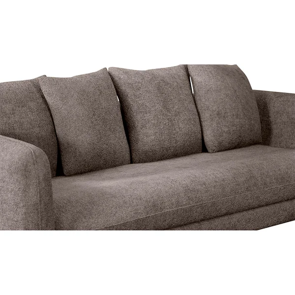 Canapé convertible Bultex 3 places Basile - Tissu Chenille - Perfect Harmony Taupe