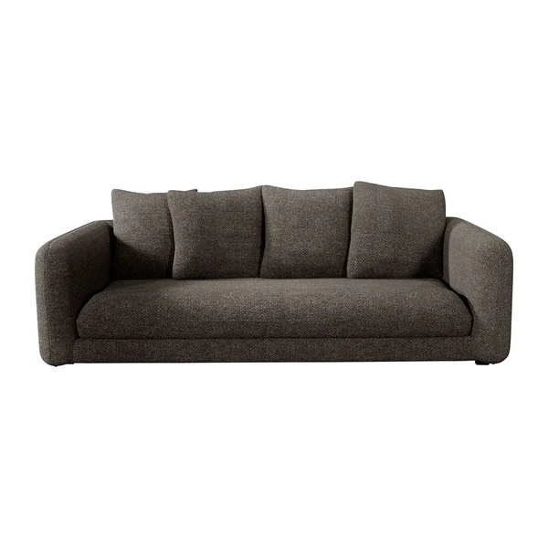 Canapé convertible bultex 4 places Basile - Tissu Velouté Epais - Storm Gris