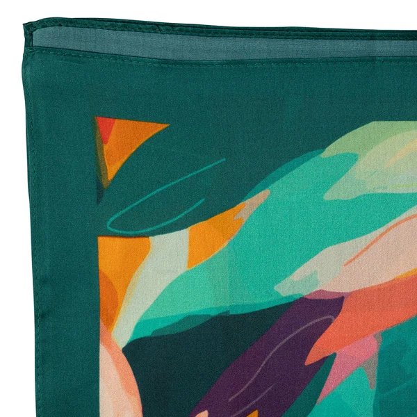 Carré de soie multicolore 66cm - Allegra