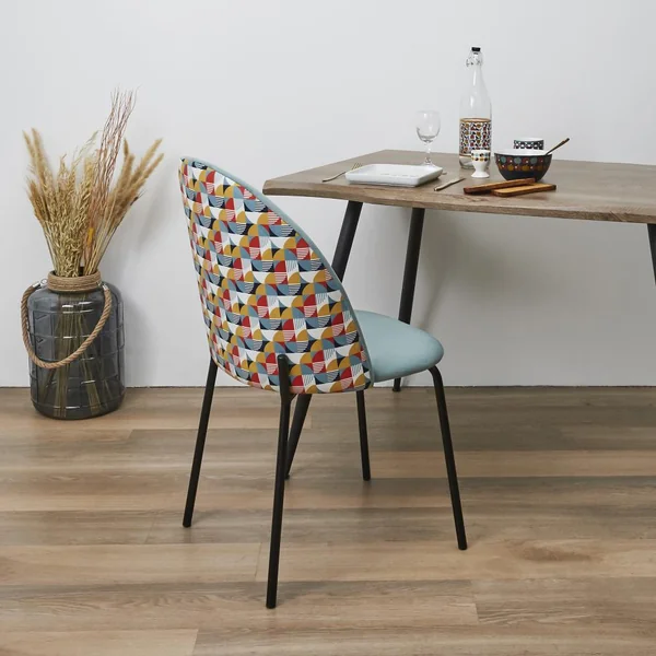 CHAISE BICOLORE RETRO GEO