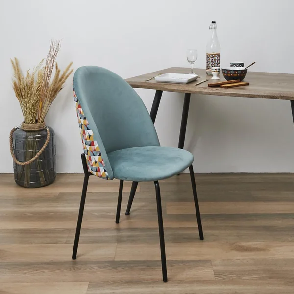 CHAISE BICOLORE RETRO GEO