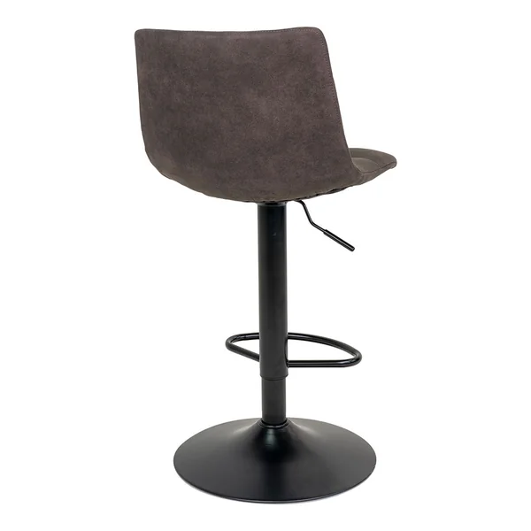Chaise de bar pivantante réglable h88-108cm en microfibre marron - Middelfart