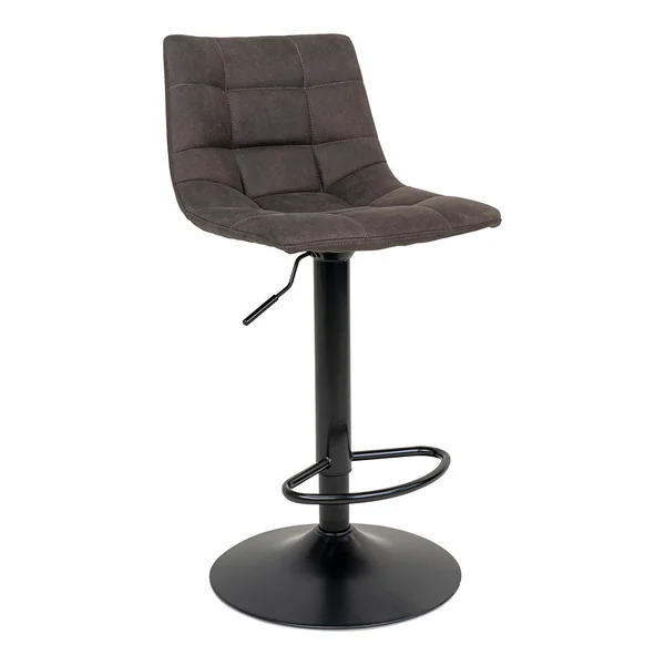 Chaise de bar pivantante réglable h88-108cm en microfibre marron - Middelfart