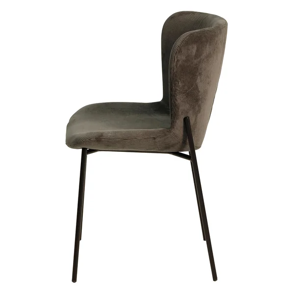 Chaise de salle à manger en velours côtelé gris foncé - Holden