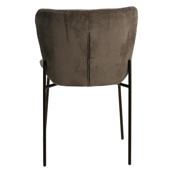 Chaise de salle à manger en velours côtelé gris foncé - Holden