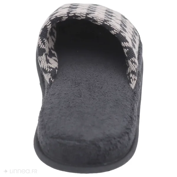Chaussons de bain PIED-DE-POULE gris taille Small (S) du 36 au 38