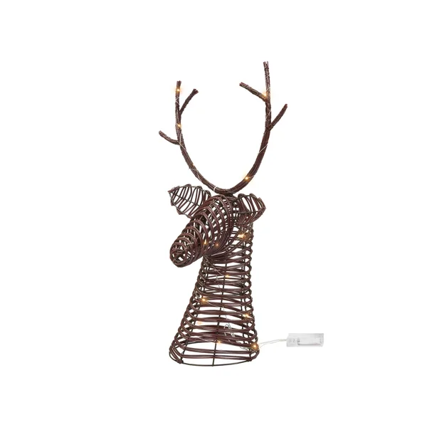 Christmas Decoration LED DYBESO Reindeer 60 cm Dark Brown