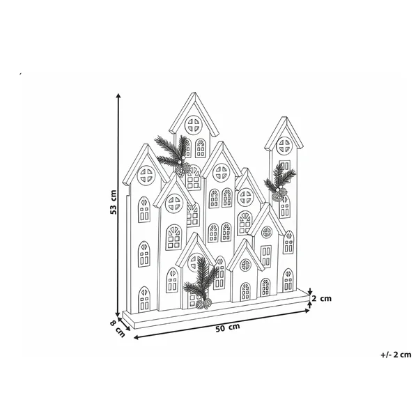 Christmas Decoration LED MAAVESI House 53 cm White