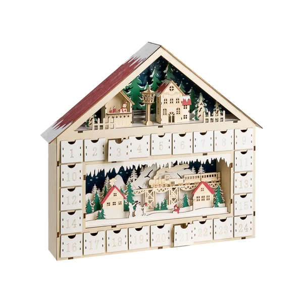 Christmas Decoration LED NISSER Advent Calendar 44 cm Light Brown