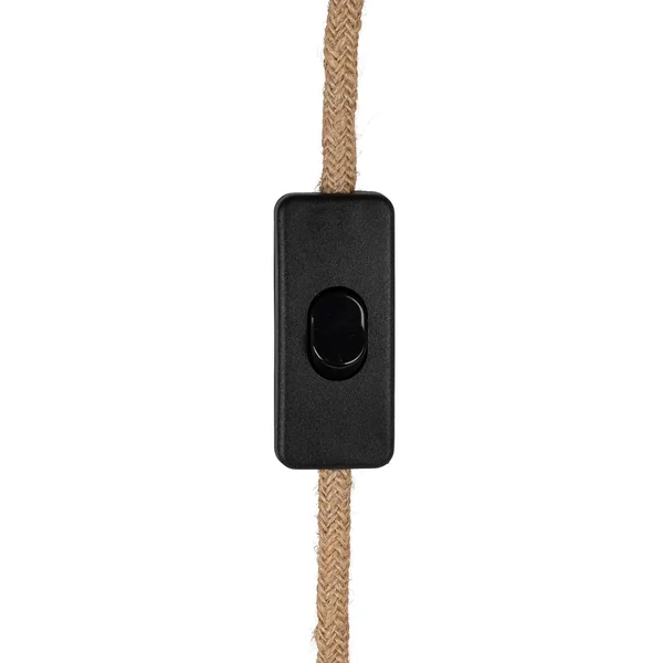 Cordon électrique avec interrupteur en tissu naturel et noir E27 1.75M