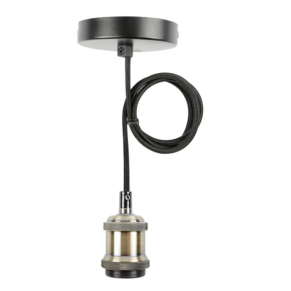 Cordon électrique pour suspension en métal doré E27 0.70M