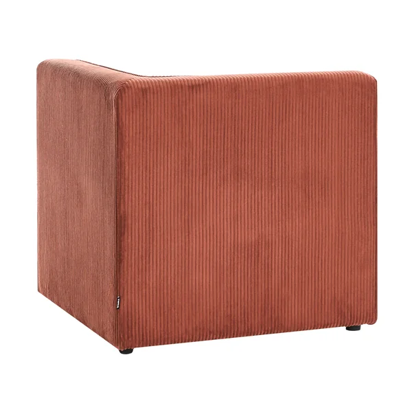 Corner Seat LEMVIG Corduroy Golden Brown Left Hand