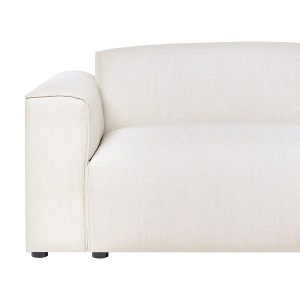 Corner Sofa 3 Seater FAABORG Fabric Off-White Left Hand