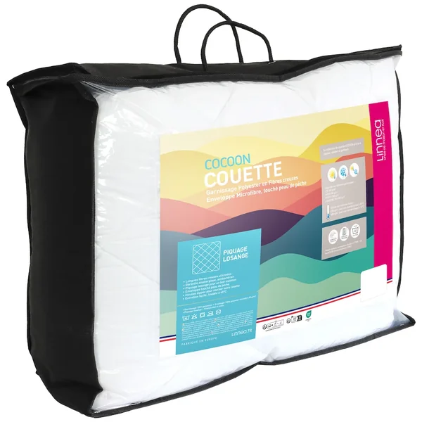 Couette 4 saisons 160x200 cm COCOON garnissage fibre polyester 200+300 = 500 g/m2