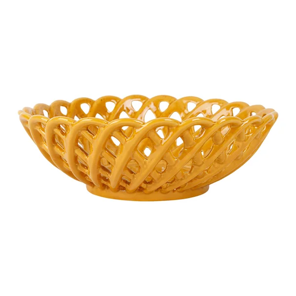 Coupe en grès moutarde d25cm - Colorea