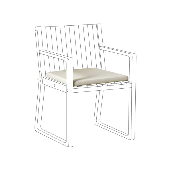 Coussin pour chaise de jardin SASSARI PREMIUM 46 x 46 cm Taupe