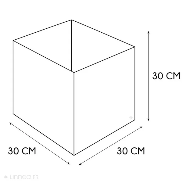 Cube de rangement 30x30x30 cm collection CHARMED couleur blanc 27L