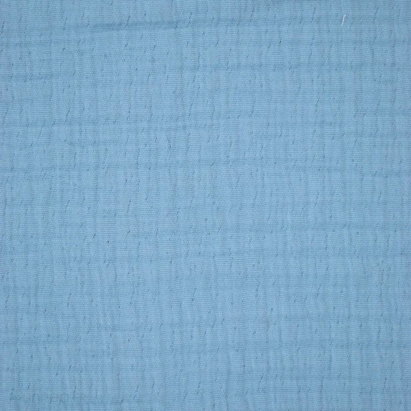 Dessus de lit 180x250 cm BREHAT 100% gaze de coton bleu ciel