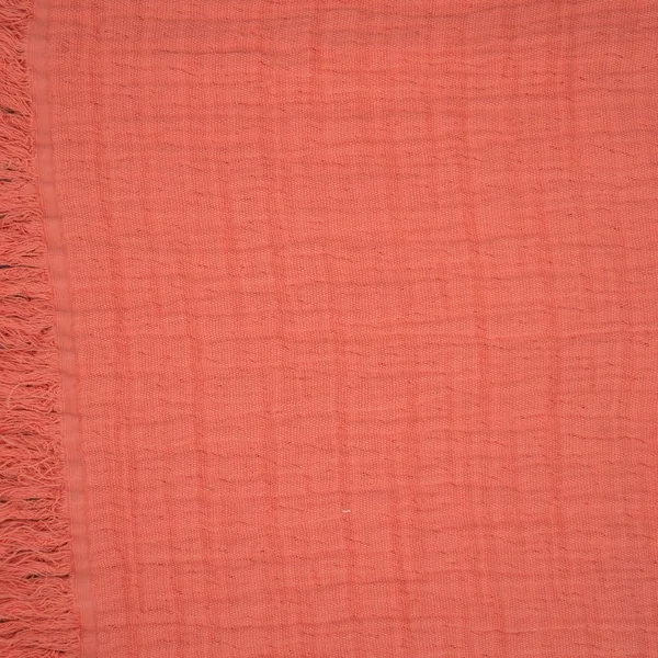 Dessus de lit 180x250 cm BREHAT 100% gaze de coton orange corail