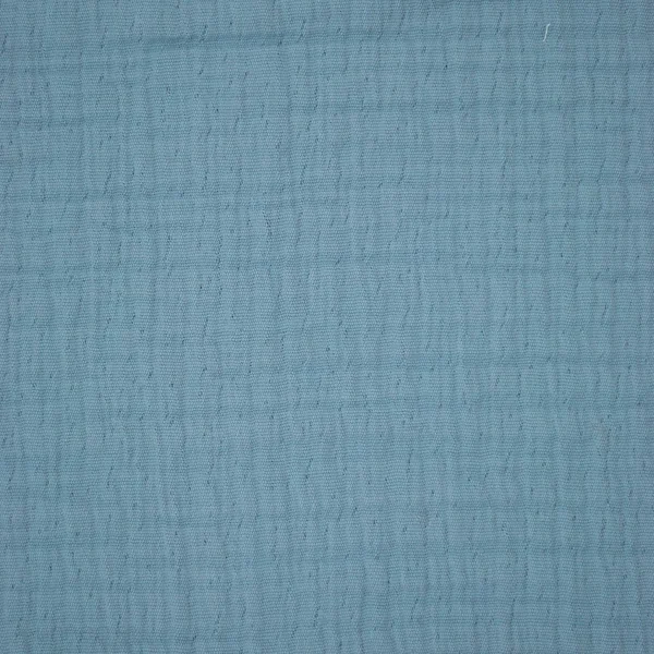 Dessus de lit 270x250 cm BREHAT 100% gaze de coton bleu orage