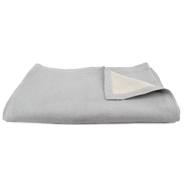 Dessus de lit Jacquard 270x250 cm PERIGORD piqué coton gris perle