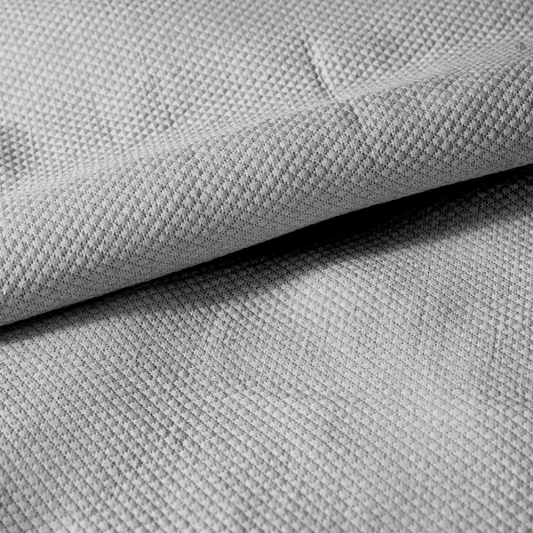 Dessus de lit Jacquard 270x250 cm PERIGORD piqué coton gris perle