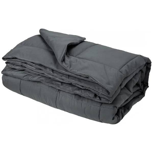 Dessus de lit polyester microfibre 260x240 cm LAZY gris acier 150 g/m2