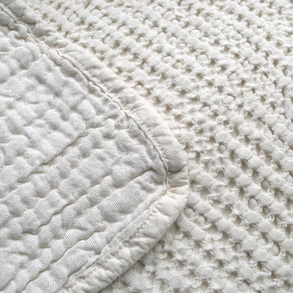 Dessus de lit réversible 230x250 cm JAIPUR en 100% coton beige craie