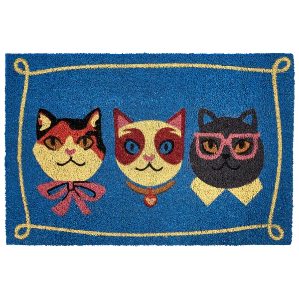 Deurmat MOJICAP Meerkleurig 60 x 90 cm Kat Kokos