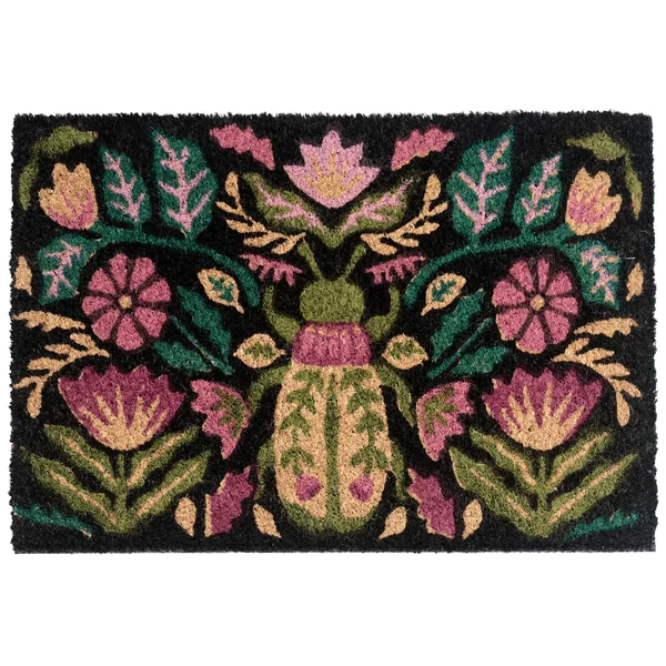 Deurmat SELAWIK Meerkleurig 50 x 80 cm Bloem Kokos