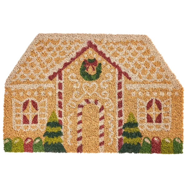 Doormat SELATNA Natural 40 x 60 cm Christmas Motif Coir