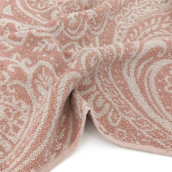 Drap de bain 100% coton 100x150 cm motif mandala collection PLENTY rose