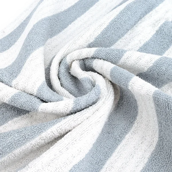 Drap de bain 100x150 cm coton collection EFFICIENCE STRIPES bleu capri