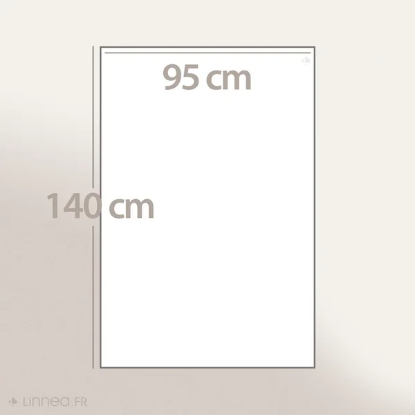Drap de bain coton 550 g/m2 95x140 cm NAÏA beige Chanvre